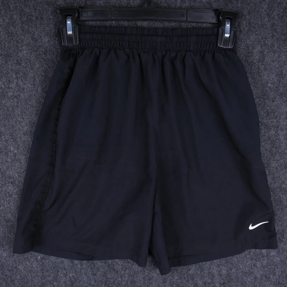 Nike Dri-FIT Athletic Shorts Kids Large Black Excellent Swoosh Logo Activewear